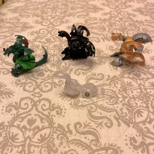 Lot of 4 Bakugans, 3 regular, 1 mini